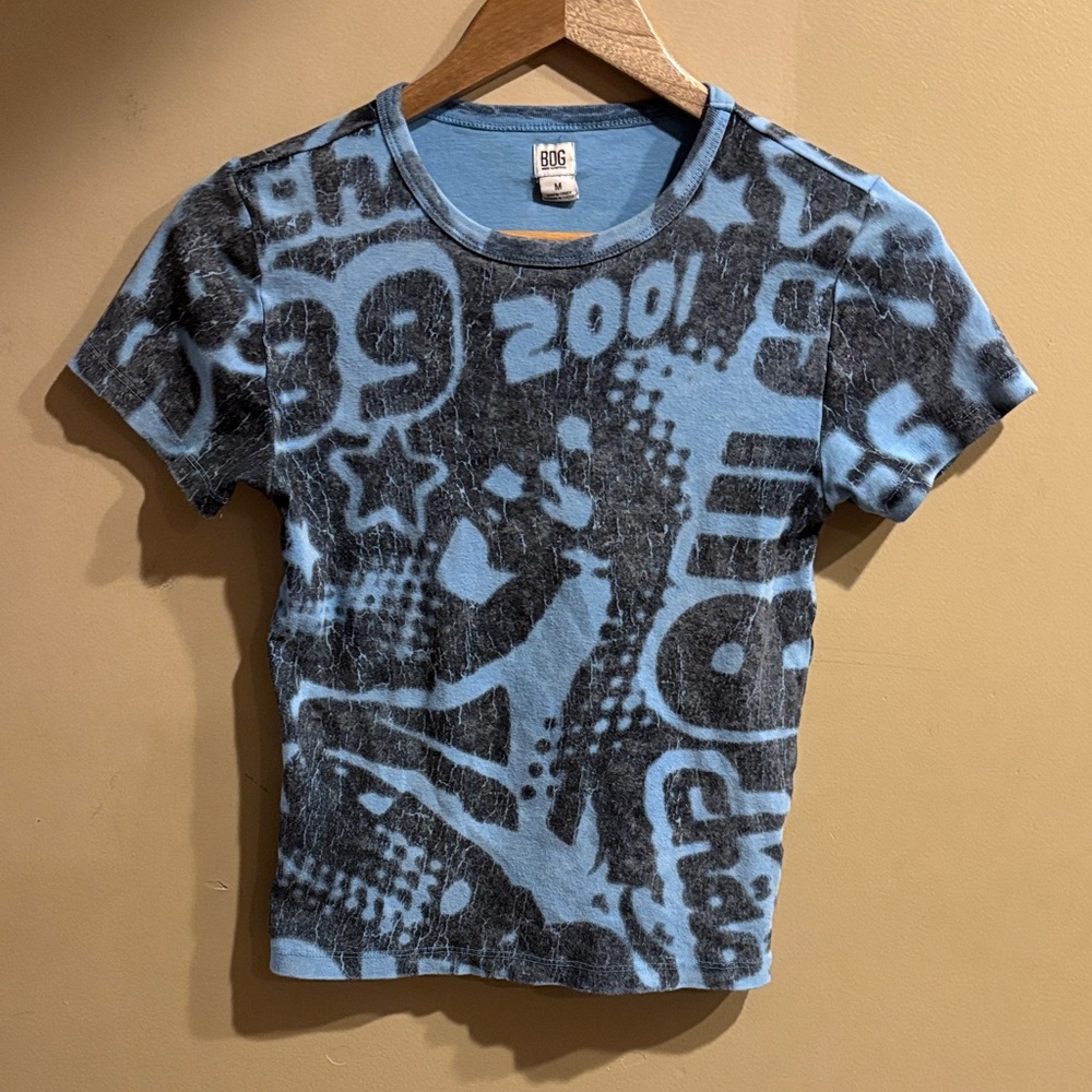 BDG Short Sleeve Tee - Blue and Black